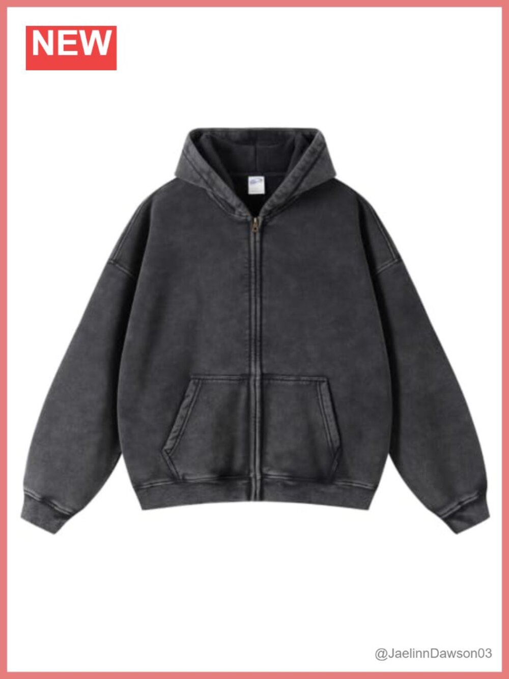 Zip Up Hoodie Long Sleeve Oversized Sweatshirt with Pockets